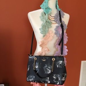 Kate Spade floral pattern leather shoulder or handbag